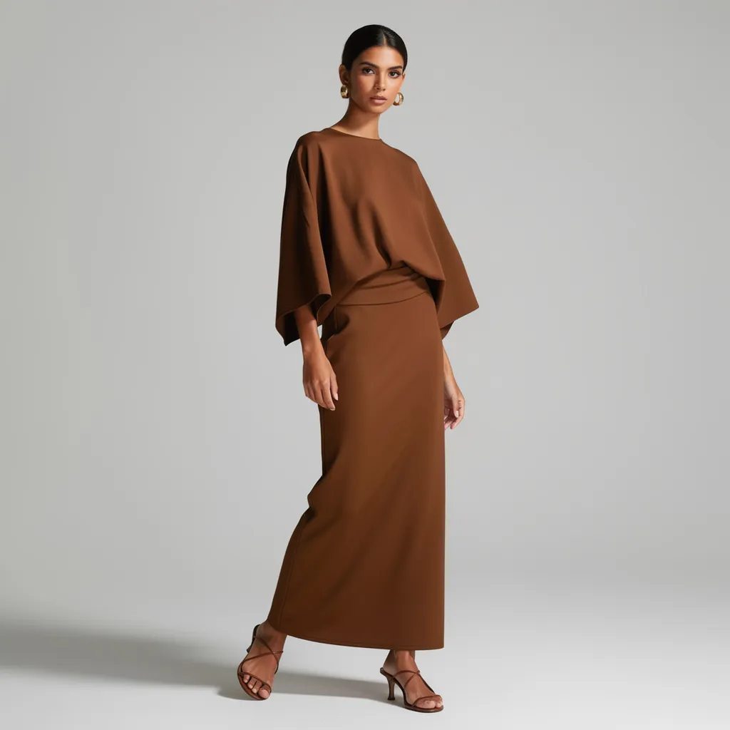 High-Waisted Long Skirt Set